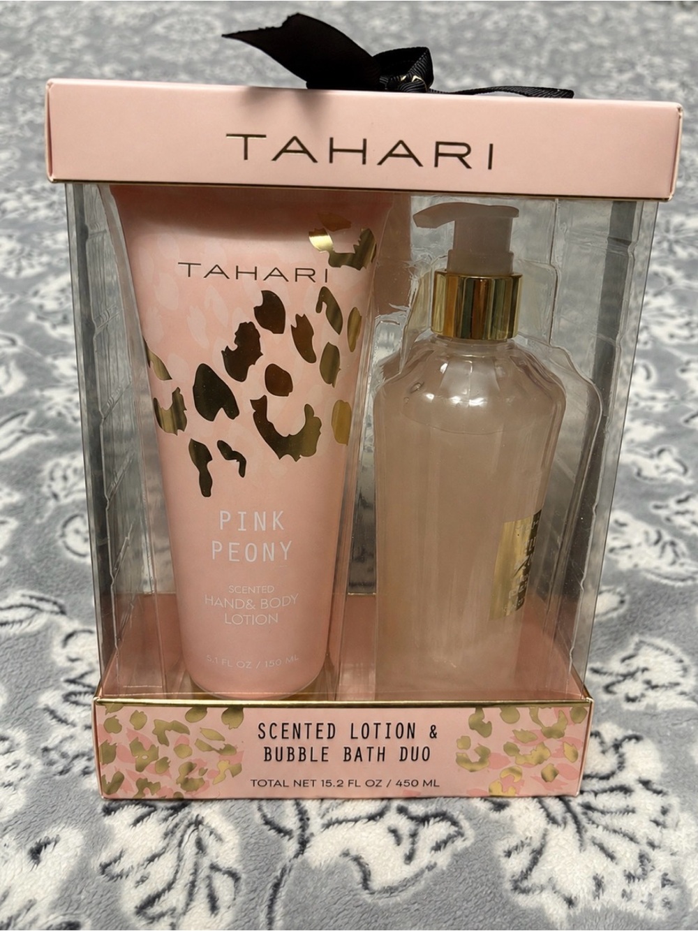 Tahari Pink Peony Scented Hand & Body Lotion Set - Pink